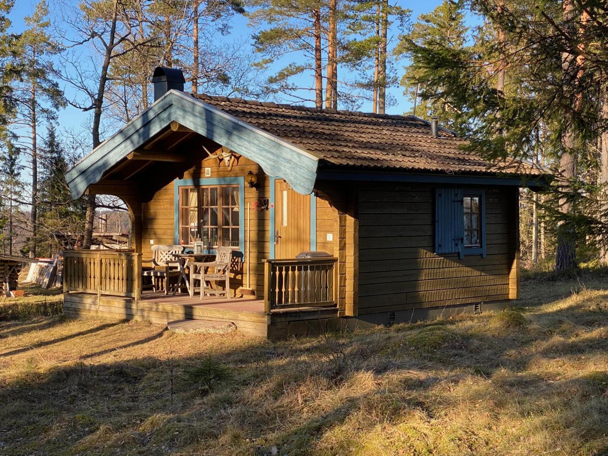 Timrad Stuga I Kanten Av Skogen Med Spa Moejlighet Mullsjö Екстериор снимка